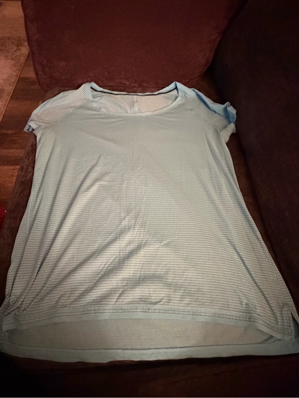 lululemon athletica Light Blue Short Sleeve Scoop Tee